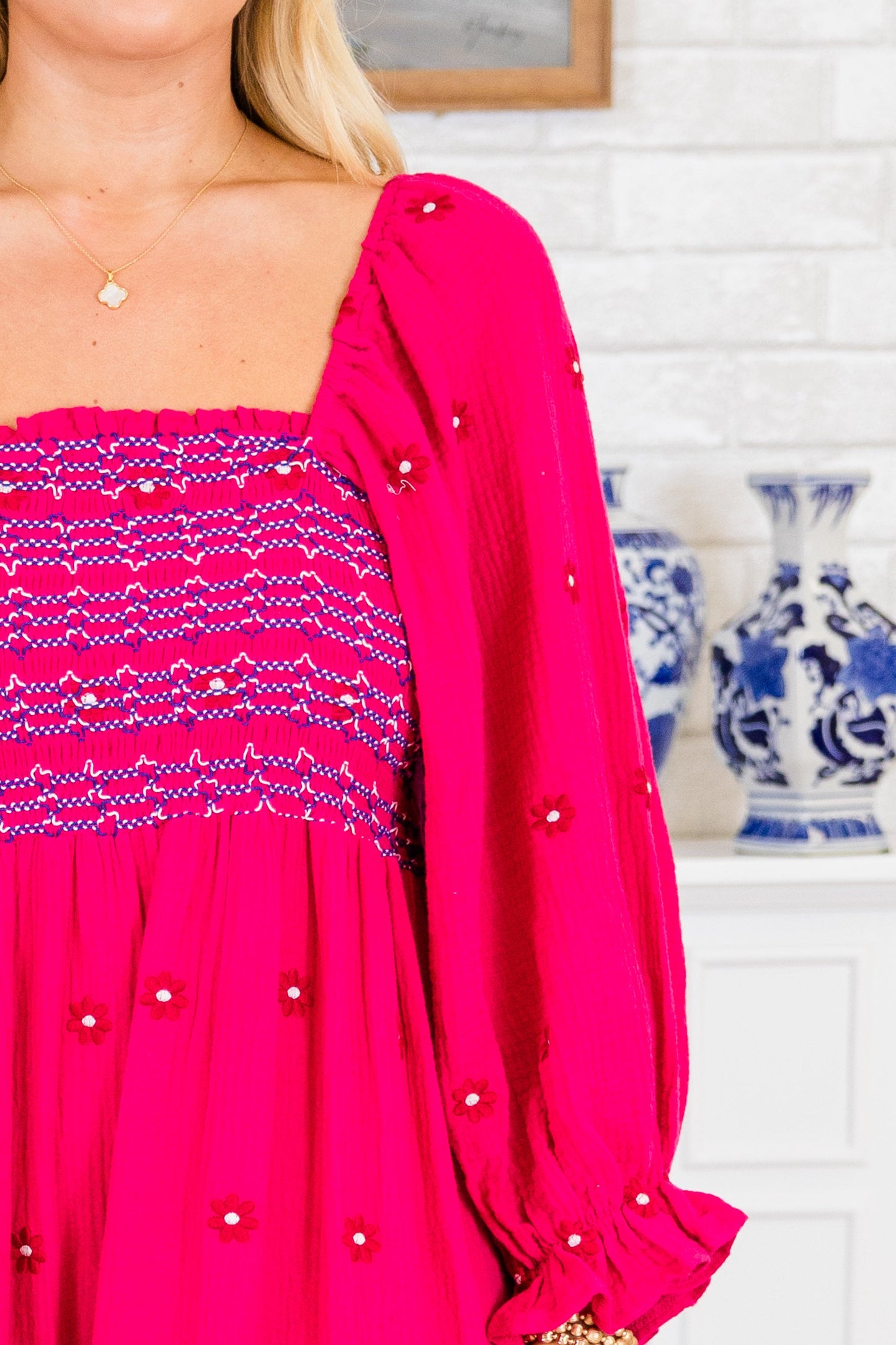 Vestido Maravilla de Flores Silvestres, Rosa