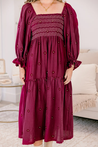 Vestido Maravilla de Flores Silvestres, Rojo