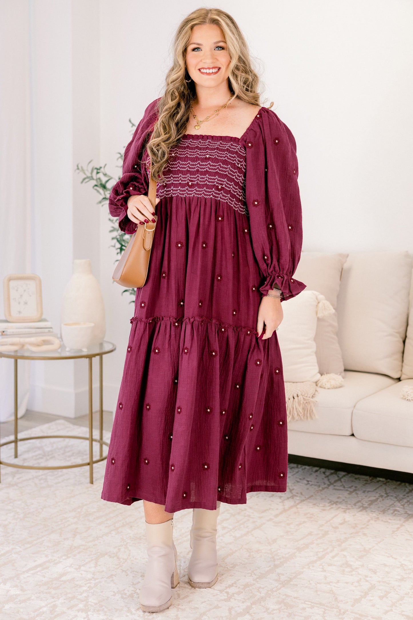 Vestido Maravilla de Flores Silvestres, Rojo