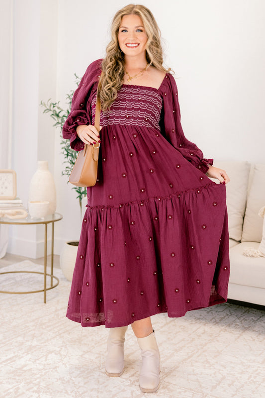 Vestido Maravilla de Flores Silvestres, Rojo