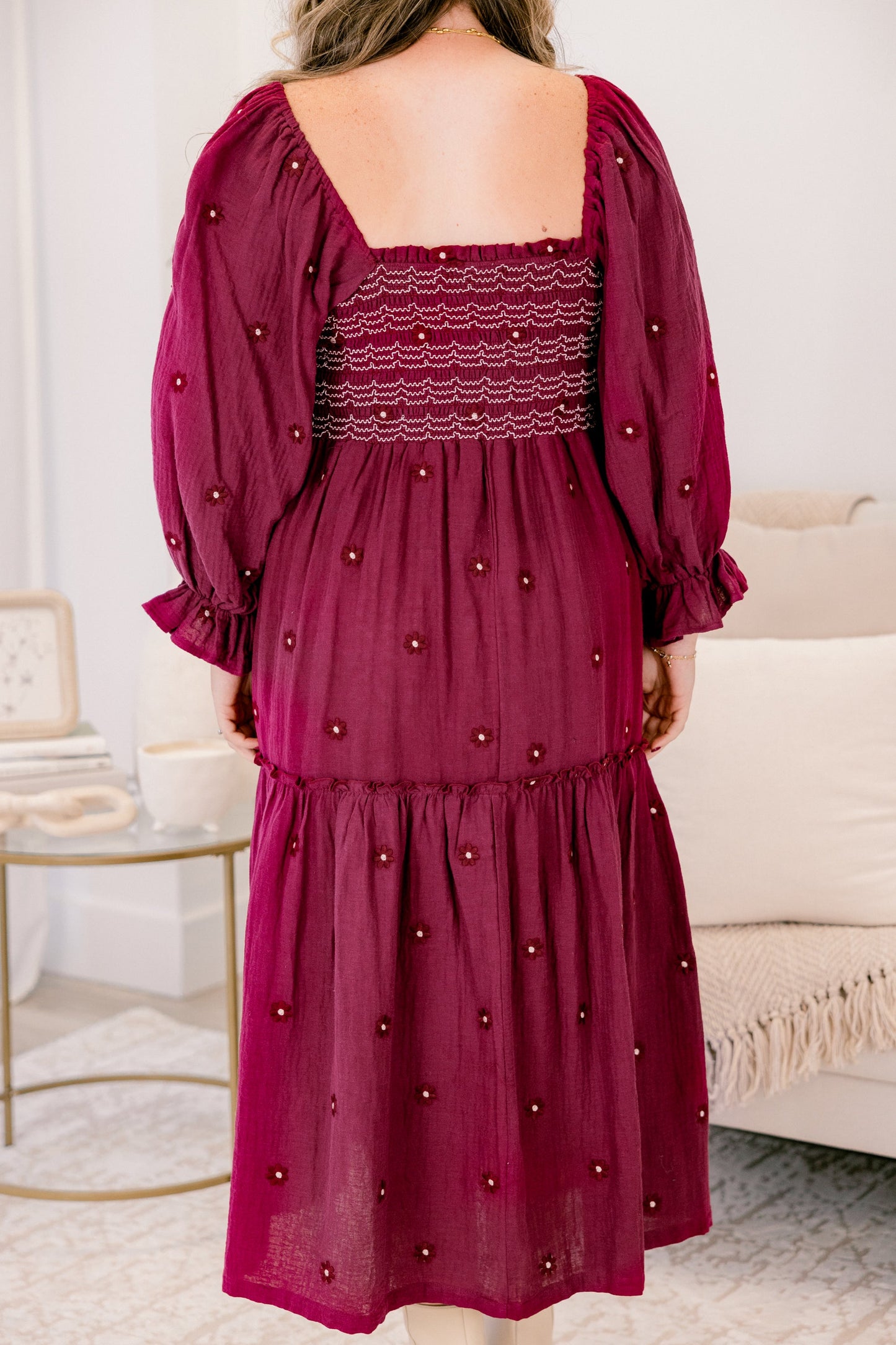 Vestido Maravilla de Flores Silvestres, Rojo