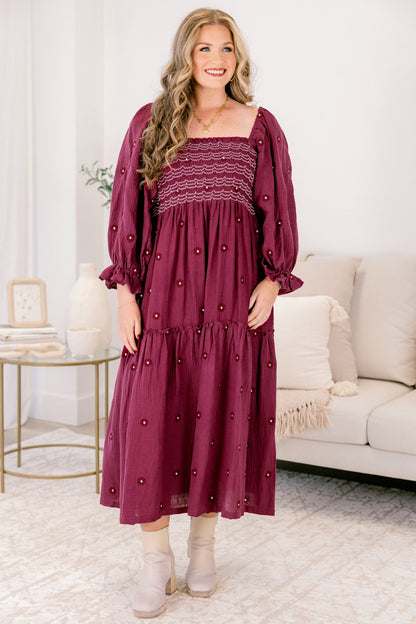 Vestido Maravilla de Flores Silvestres, Rojo