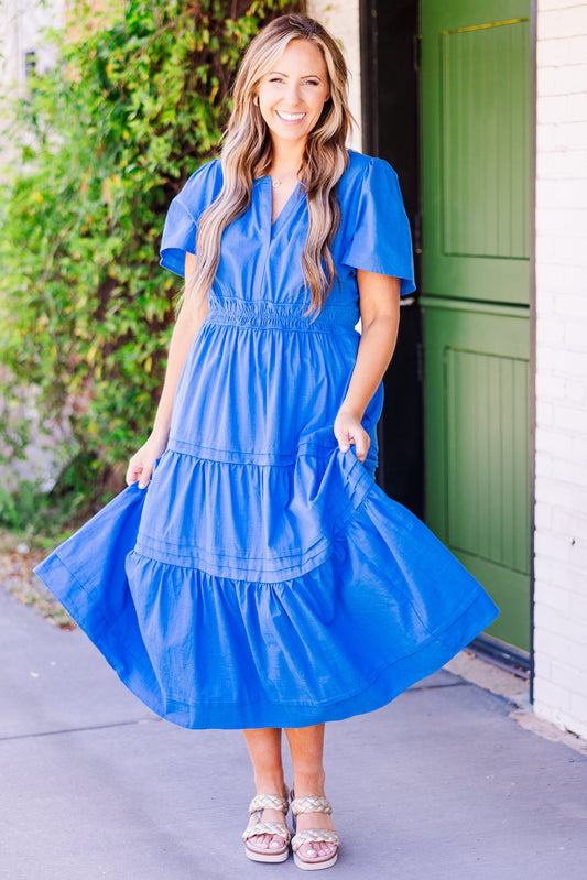Vestido Deseame Alegría, Azul
