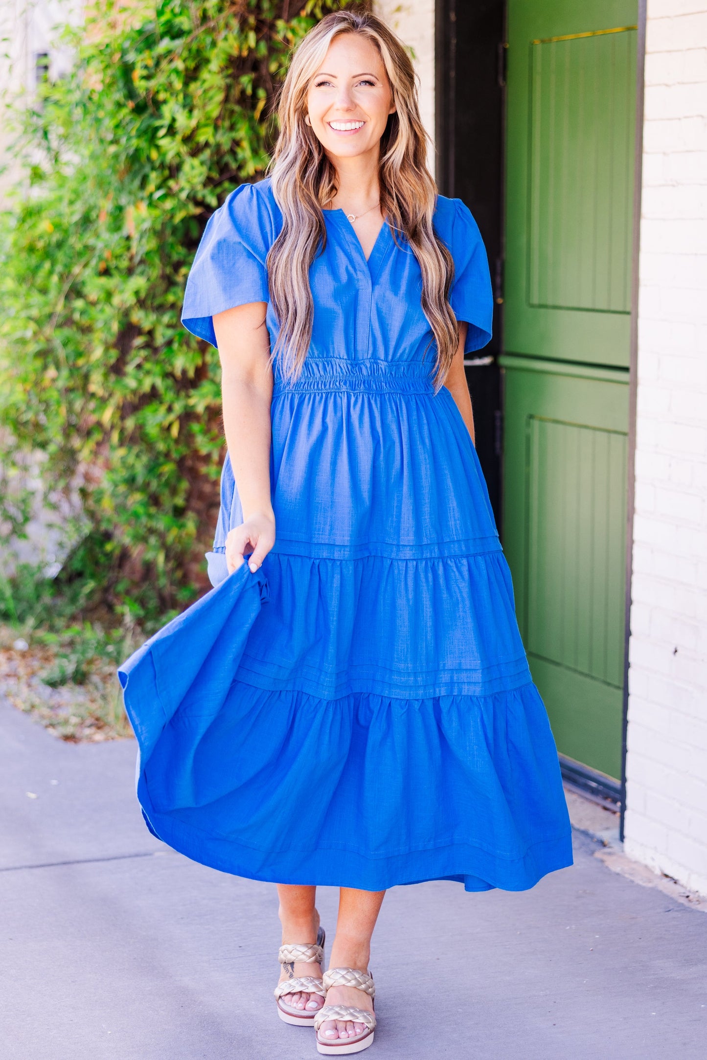 Vestido Deseame Alegría, Azul