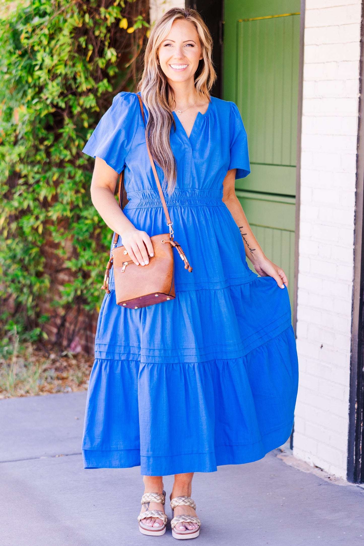 Vestido Deseame Alegría, Azul