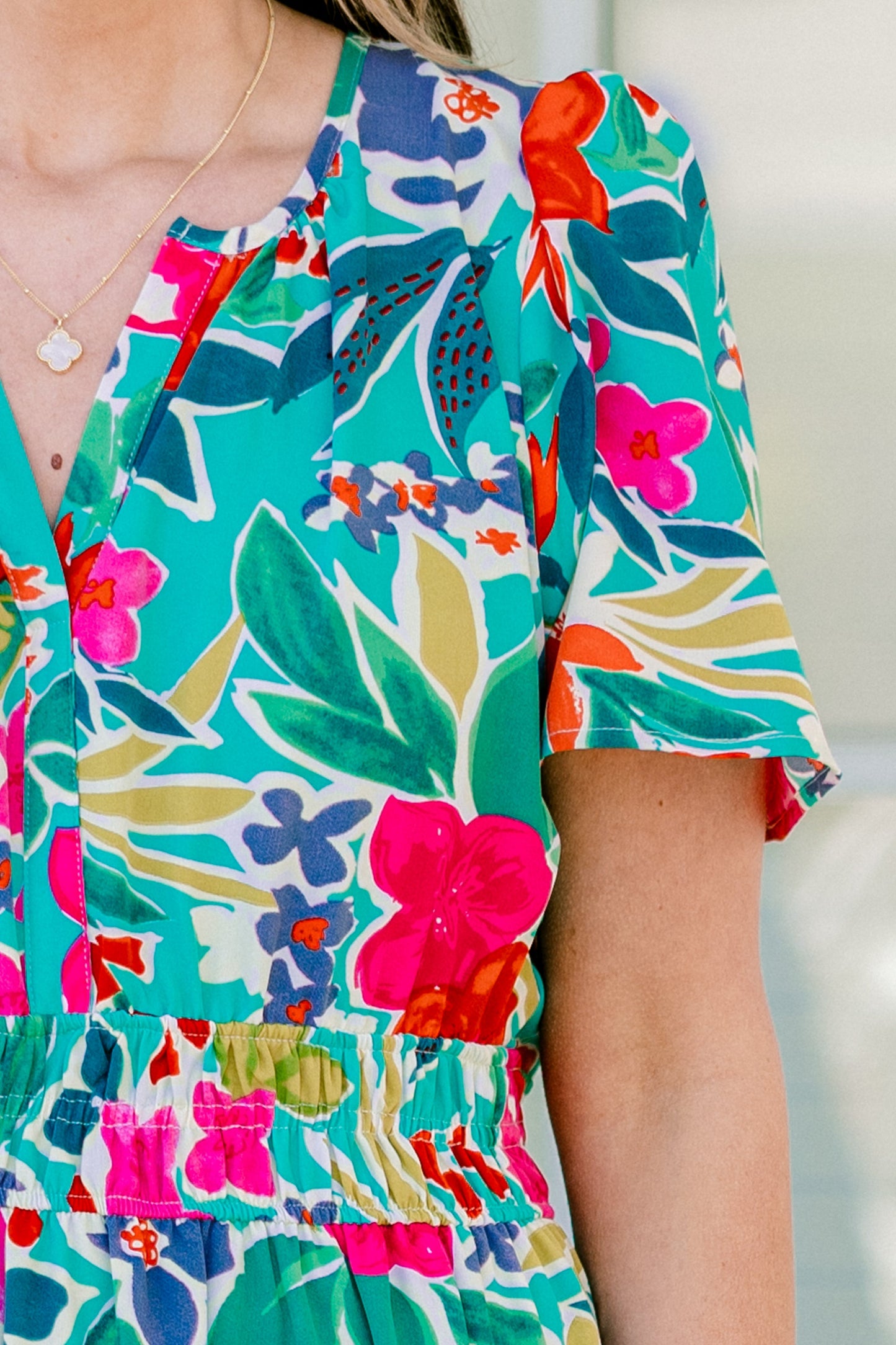 Vestido Deseame Alegría, Teal