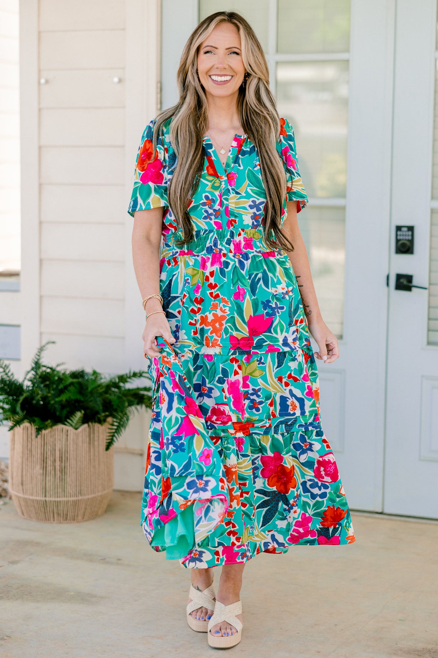 Vestido Deseame Alegría, Teal