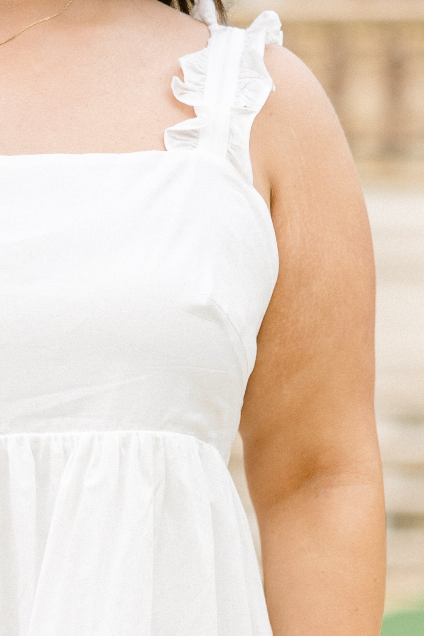 Vestido Deseando Por Ti, Blanco Nieve