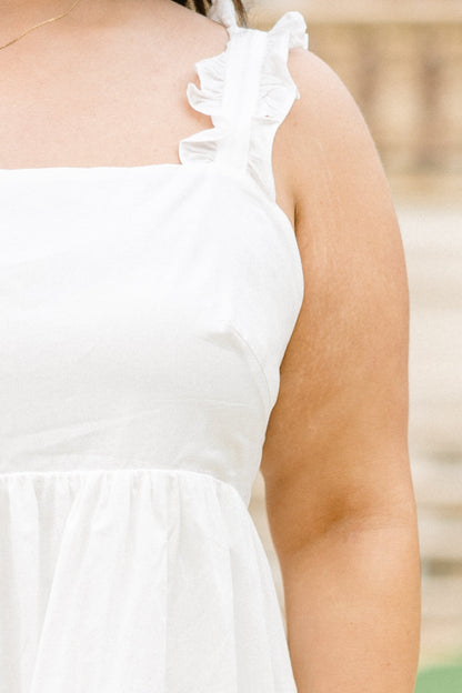 Vestido Deseando Por Ti, Blanco Nieve