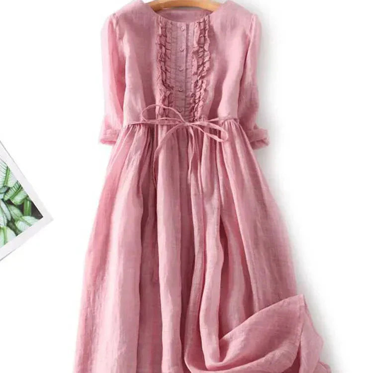 Auréline | Vestido Bohemio Natural