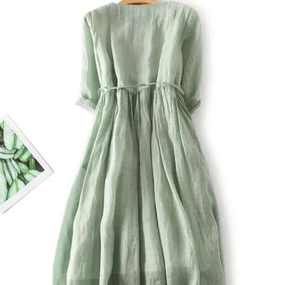 Auréline | Vestido Bohemio Natural
