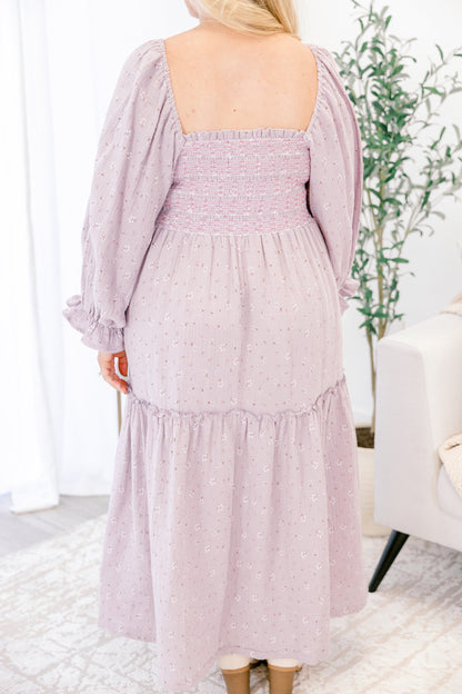 Vestido Maravilloso de Flores Silvestres, Lila