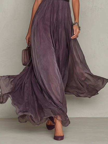 Amara | Vestido Maxi de Chiffon Fluido