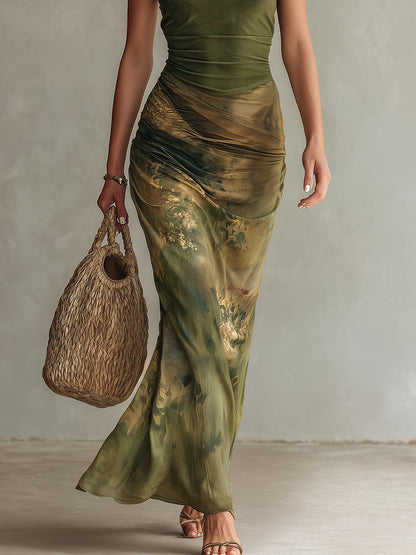 Zara | Vestido Maxi Tie-Dye Esculpido