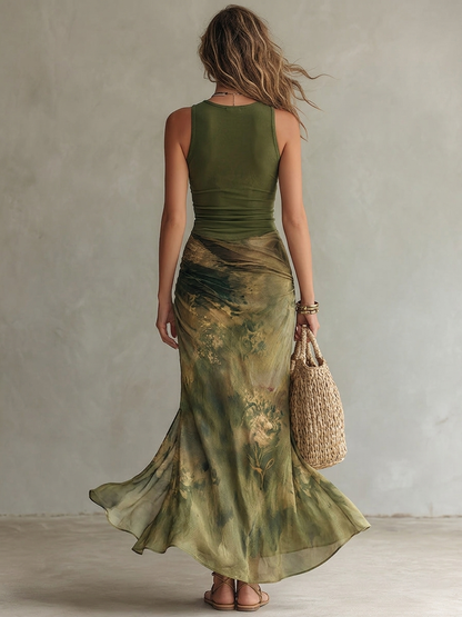 Zara | Vestido Maxi Tie-Dye Esculpido