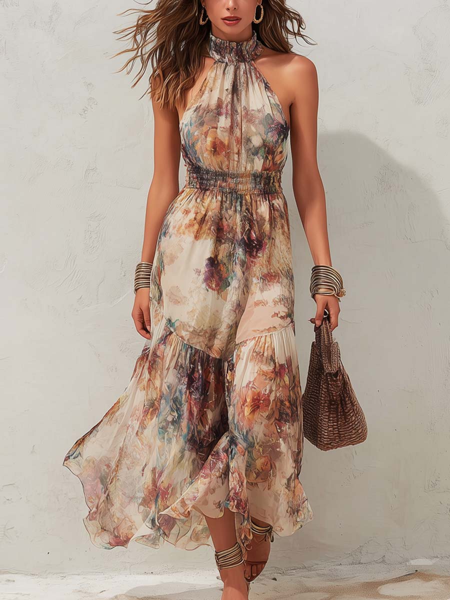 Chloe | Vestido Midi Floral Vintage