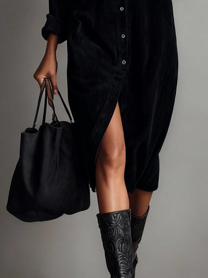Sienna | Vestido Midi Relajado con Botones