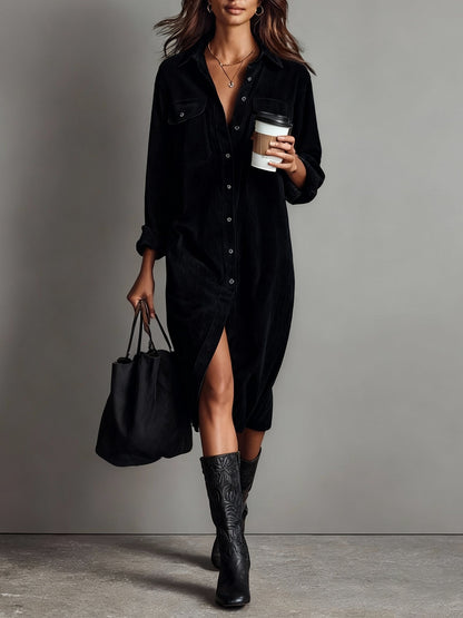 Sienna | Vestido Midi Relajado con Botones