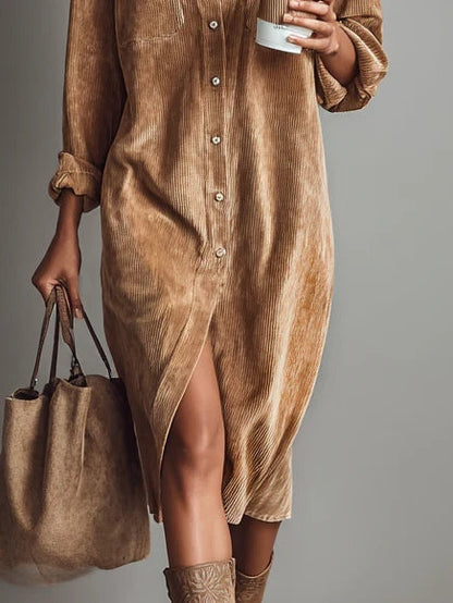 Sienna | Vestido Midi Relajado con Botones