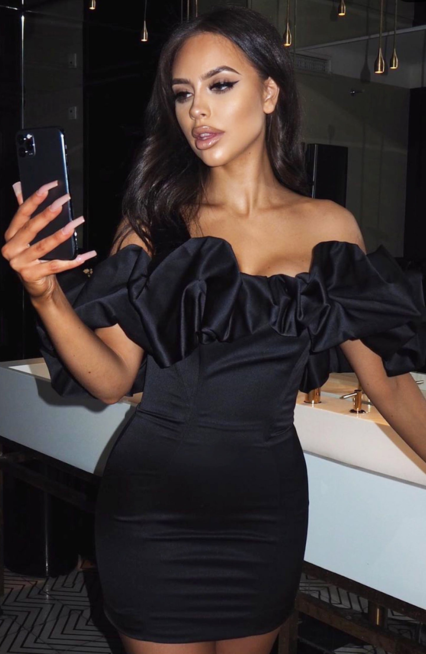 Mini sukienka Allie - Czarna