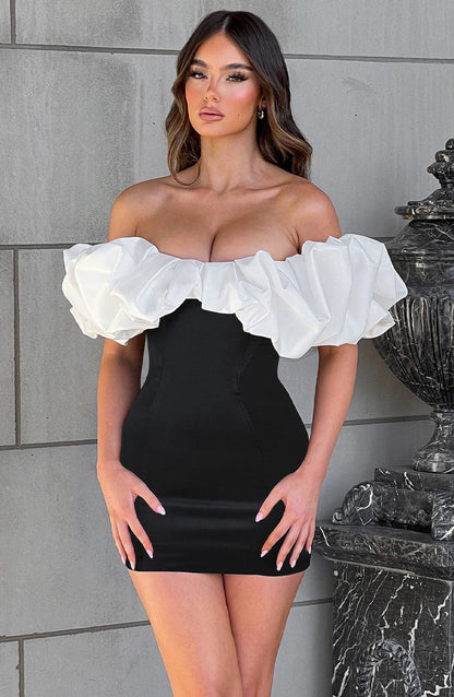 Sukienka Mini Allie - Czarny/Biały