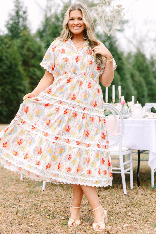 Vestido Maxi Siempre Diurno, Mezcla de Crema