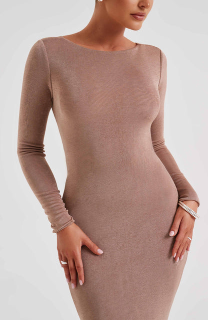 Sukienka Maxi Anastassia - Czekoladowa