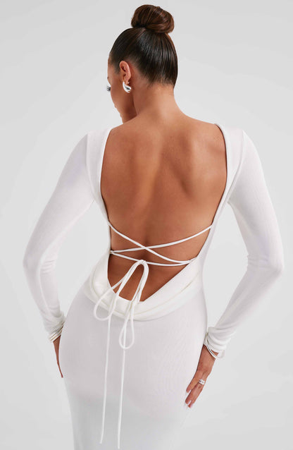 Długa sukienka Anastassia - Kremowa