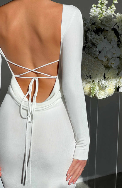 Długa sukienka Anastassia - Kremowa