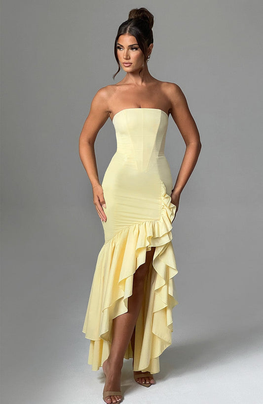 Sukienka Maxi Angelina - Cytryna