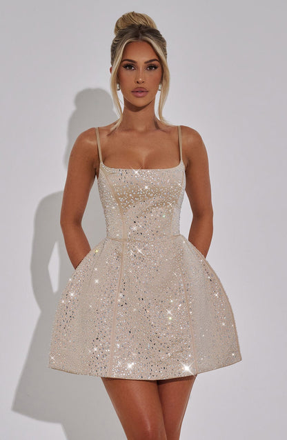 Mini sukienka Angelique - Szampan