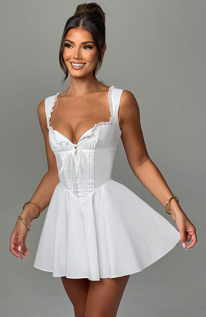 Minisiemienna sukienka Antonella - Kość słoniowa