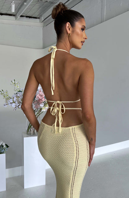 Długa Sukienka Arabella - Cytrynowa