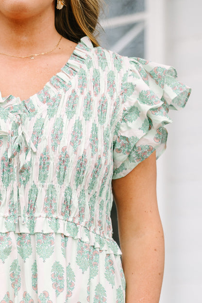 Vestido "As Luck Would Have It", Verde Menta