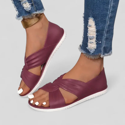 Diane | Mules Planas Torsadadas Confort Suave