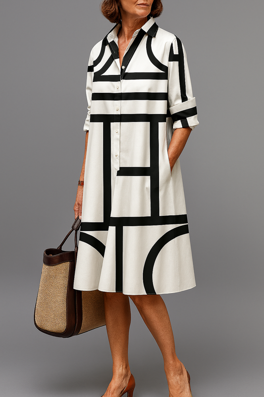 Ellie | Vestido Midi Contemporáneo