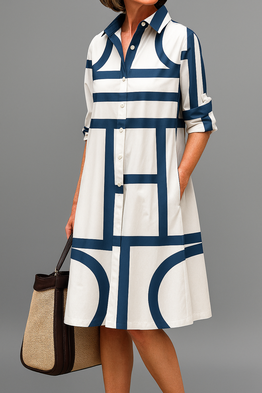 Siena | Vestido Midi Gráfico