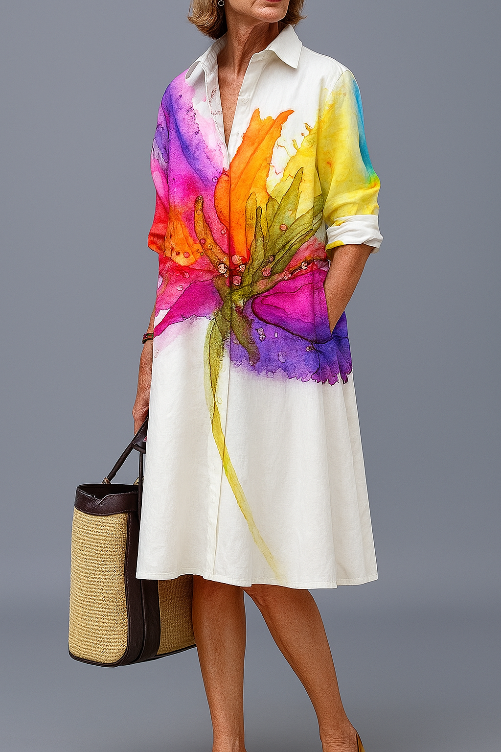 Lydia | Vestido Midi Artístico
