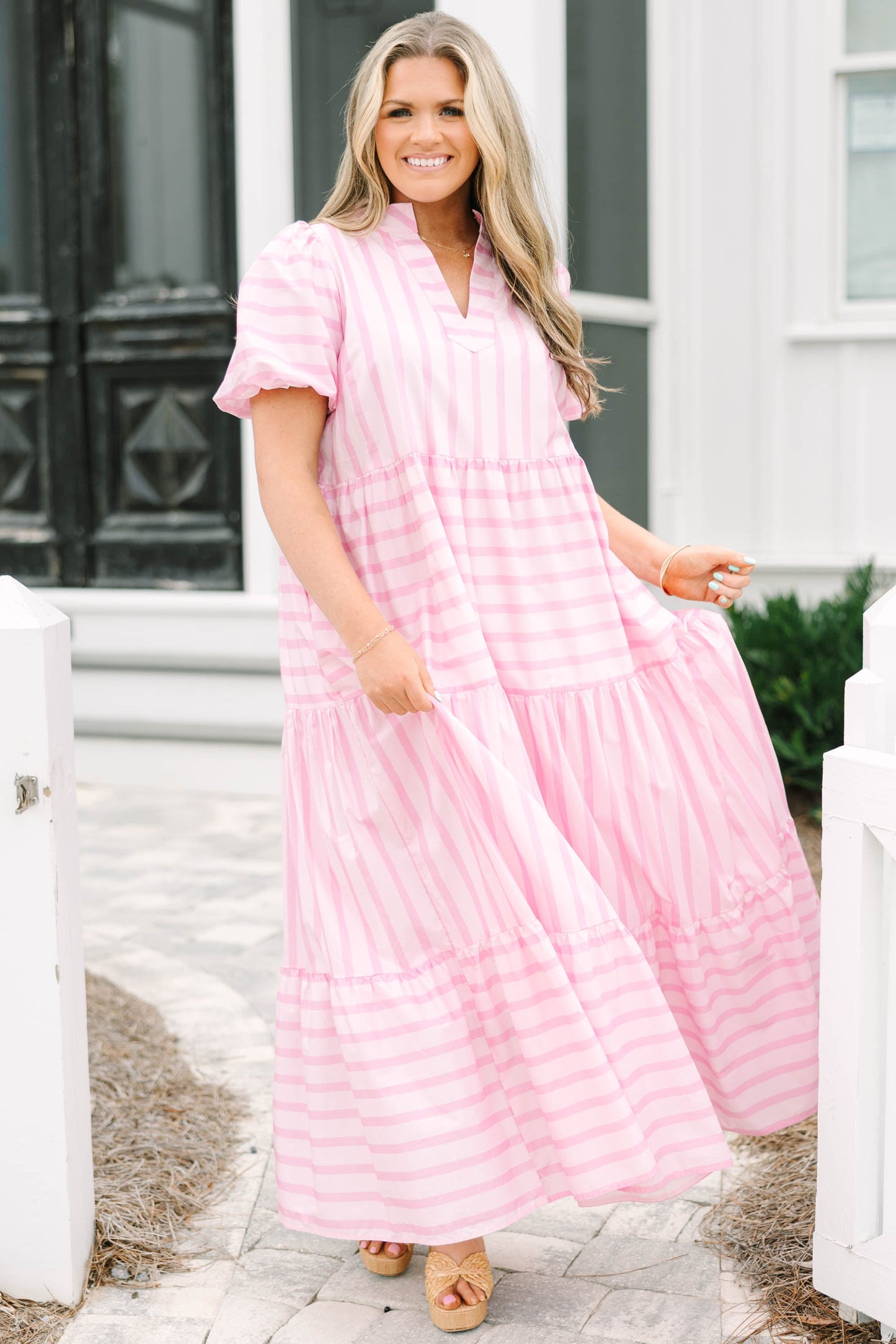 Vestido Brillante Pronóstico, Rosa