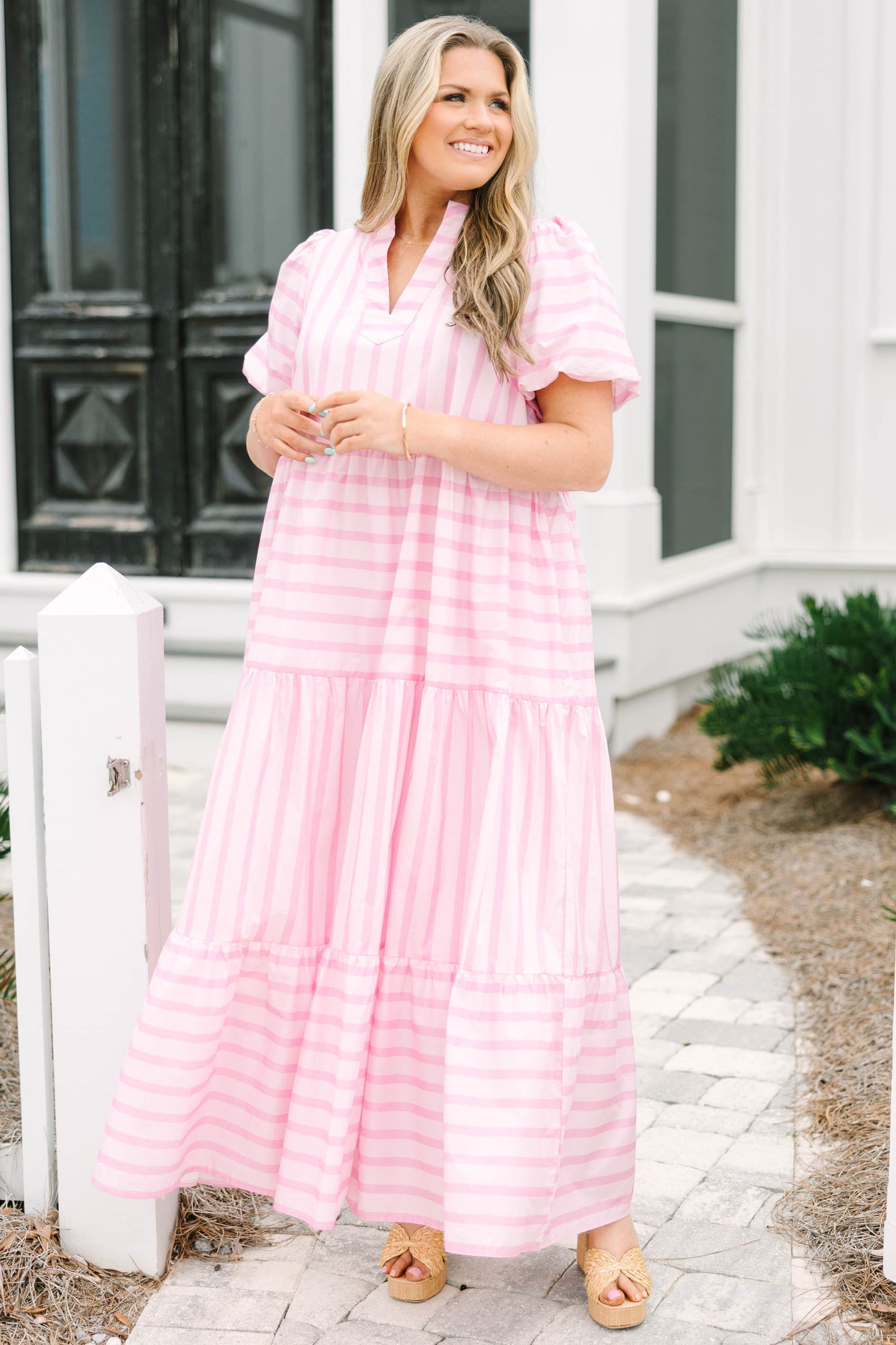 Vestido Brillante Pronóstico, Rosa
