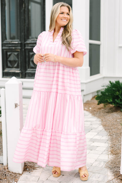 Vestido Brillante Pronóstico, Rosa
