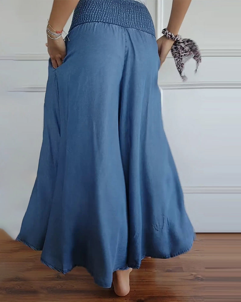 Delphine | Pantalón Ancho Fluido Romántico