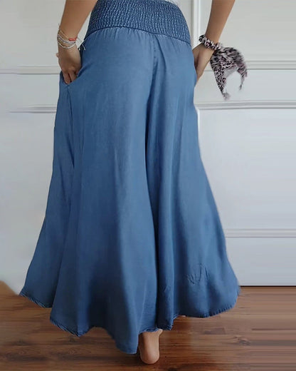 Delphine | Pantalón Ancho Fluido Romántico