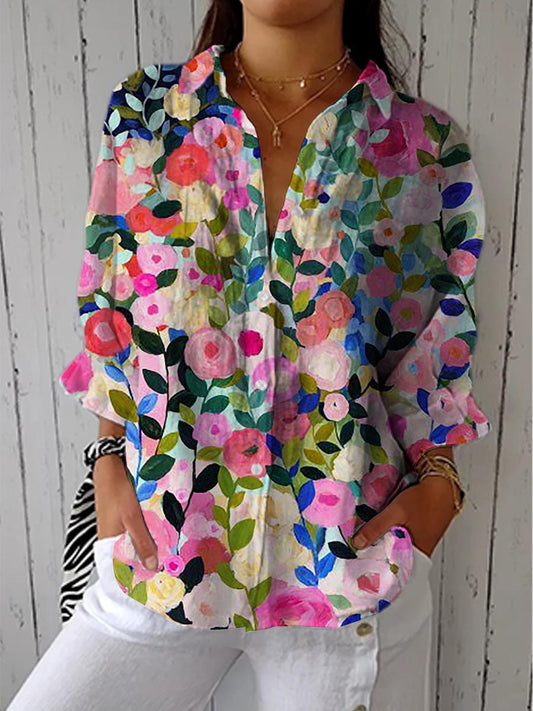 Armelle | Blusa Floral Vibrante