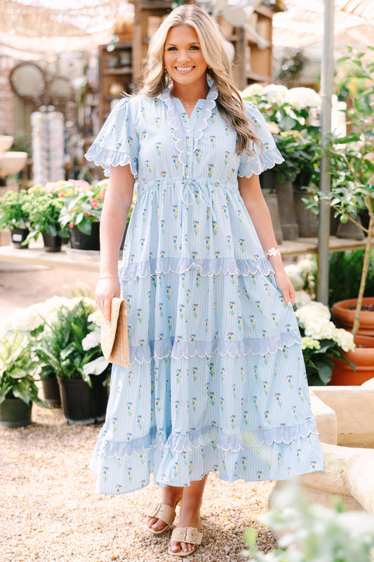 Vestido Caught You Smiling, Azul