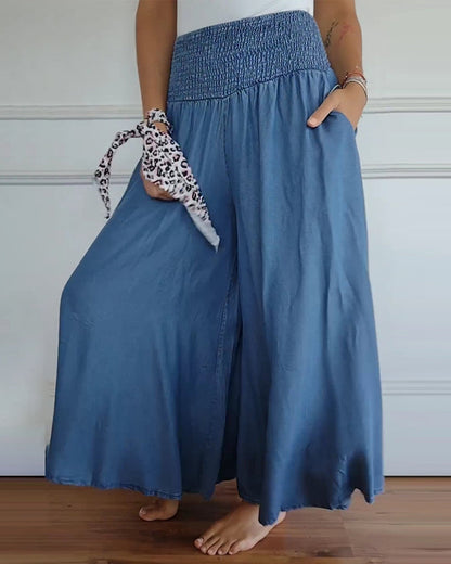 Delphine | Pantalón Ancho Fluido Romántico