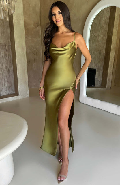 Długa sukienka Celestina - Khaki