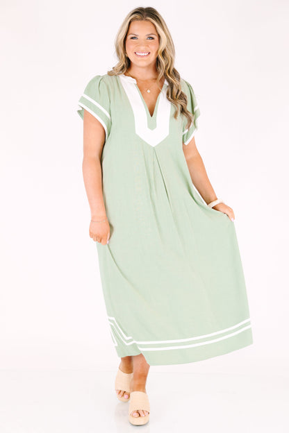Vestido Lindo con un Toque, Salvia