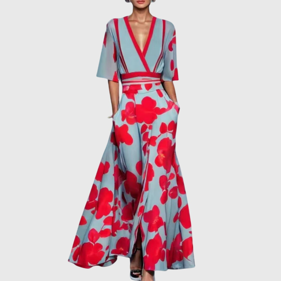 Victoire | Vestido Maxi Floral Elegante