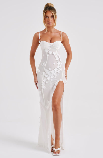 Sukienka Maxi Dalary - Kremowa